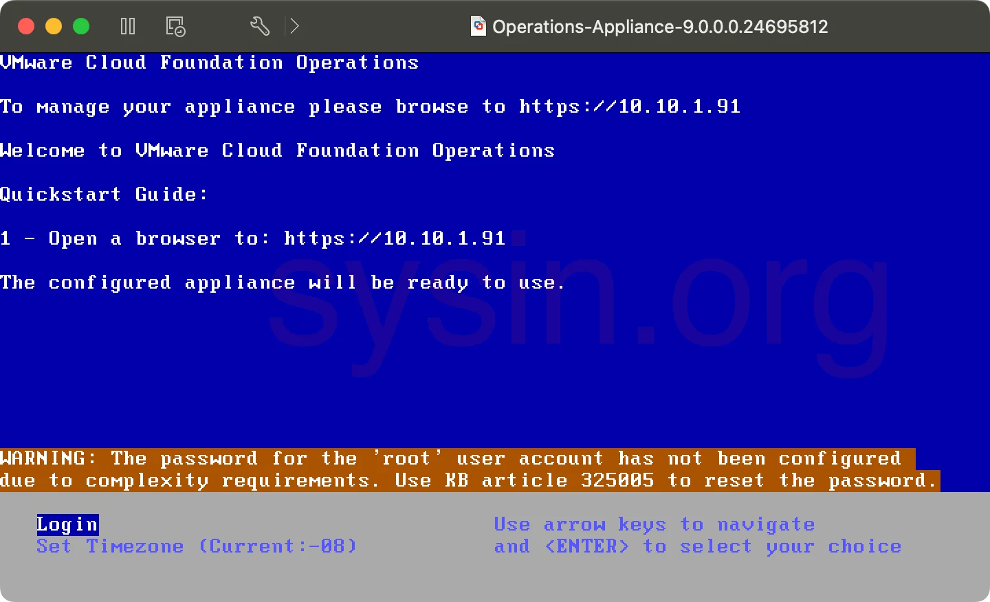 VCF-Operations-SYSIN