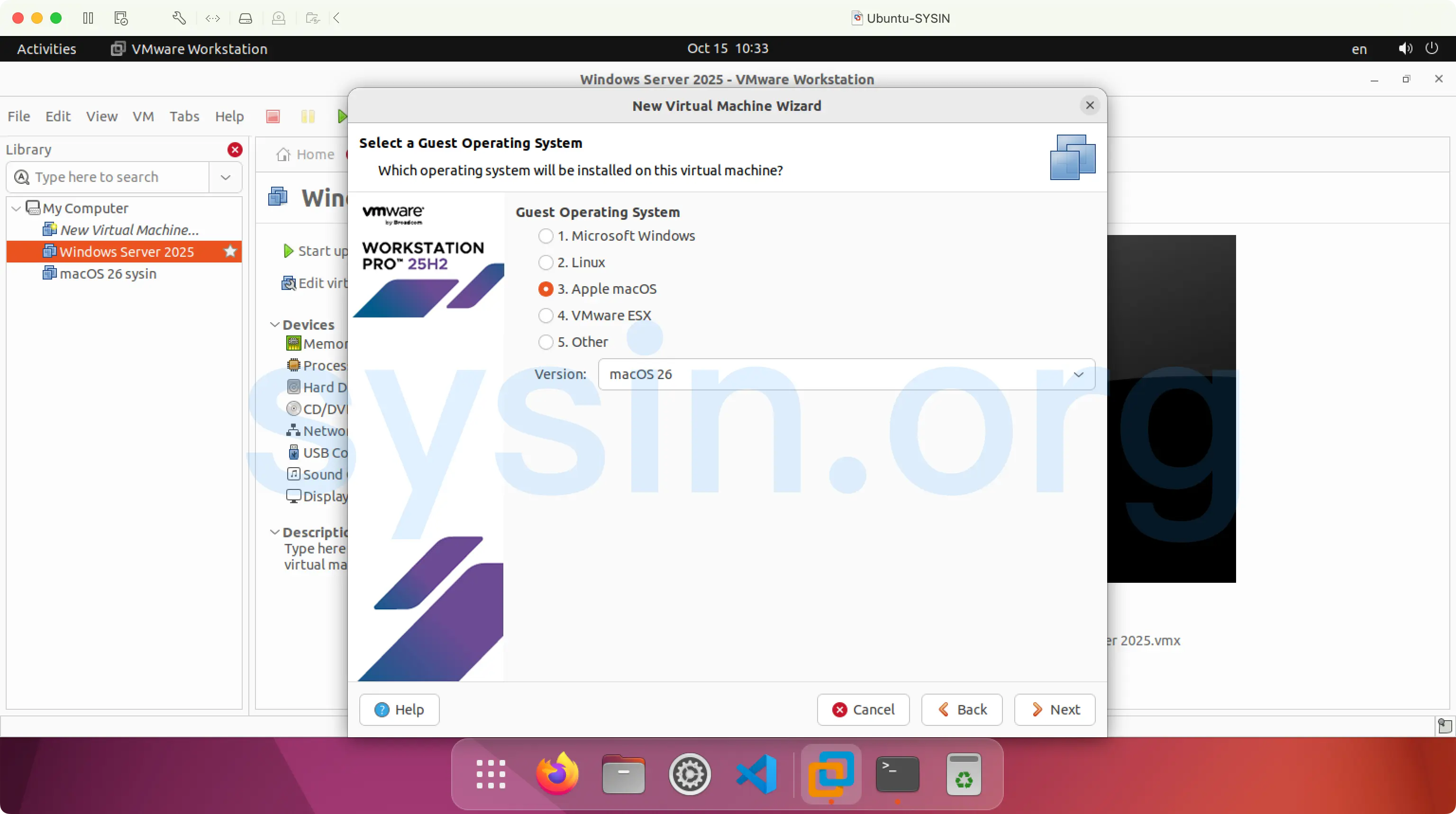 VMware Workstation on Linux